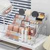 Multifunctional Makeup Organizer Box Transparent Desktop Storage Box with 5 Layer Compartments Large Capacity Cosmetic Display Holder for Lipsticks