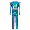 Girls Cosplay Alien Robot Costume Outerspace Astronaut Role Play Full Length Bodysuit with Hair Hoop Roleplay Party Costumes