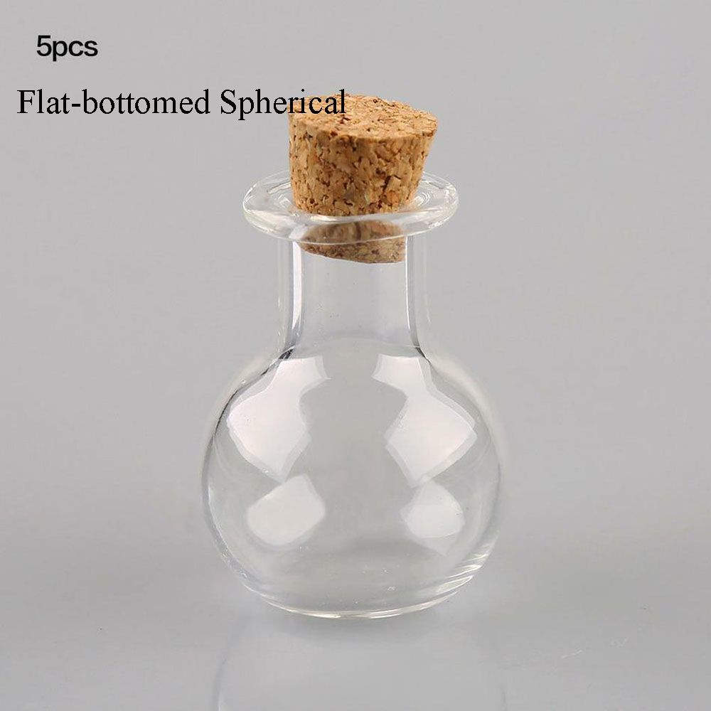 

5 шт. Мини стеклянные бутылочки с пробкой Пустые баночки для образцов Бутылочка для желаний Свадебное домашнее украшение DIY Подвески Пробка Пробирка для хранения