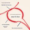 Handmade Braided Corn Knot Bracelet with Beaded Peace Buckle - Unisex Red Rope Design for Couples