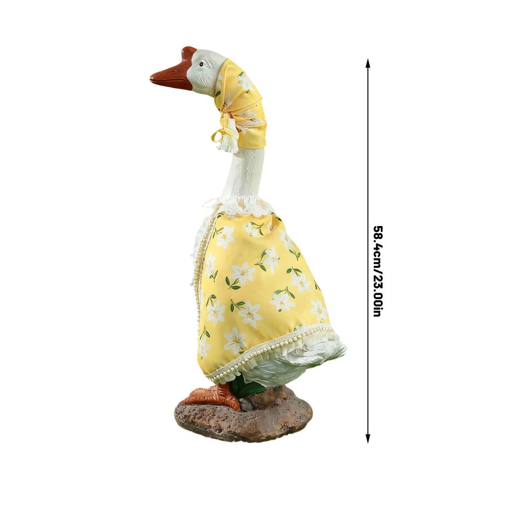 Rural Style Porch Goose Dress Funny Handcrafted Goose Hat Dress Goose Outfits Goose Costume Garden Decor Ducks Clothes