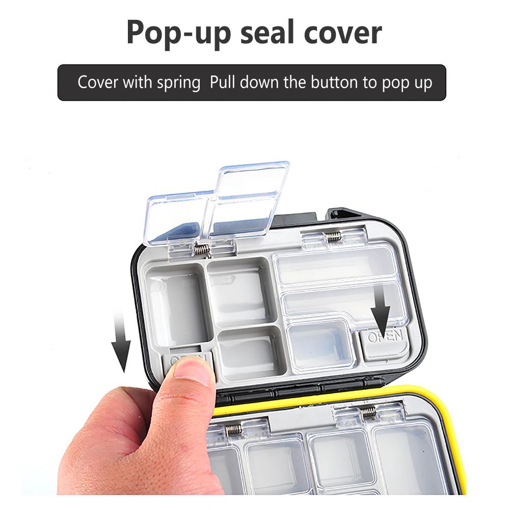 Caja de aparejos de pesca, impermeable, multifuncional, ganchos para Señuelos de Pesca, caja de almacenamiento, contenedor, accesorios de herramientas de pesca
