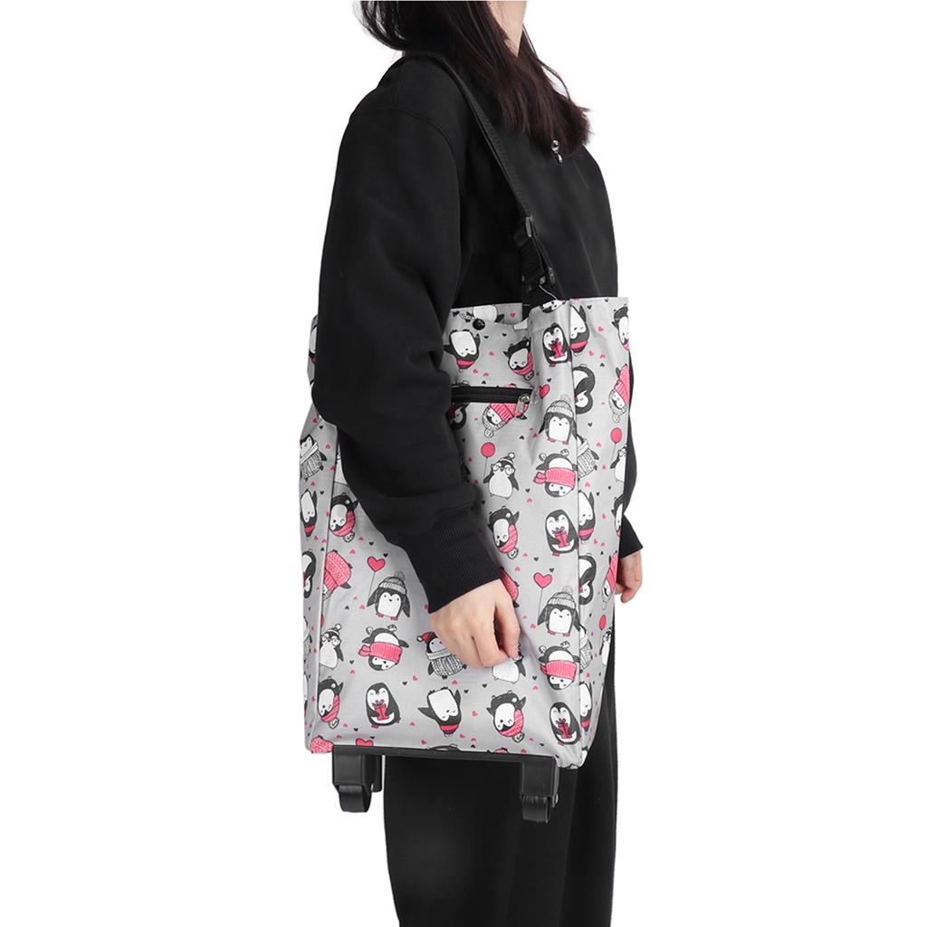 Faltbare Einkaufstasche mit Rädern Haushalts-Einkaufswagen Einkaufstasche für Ältere Tragbarer Trolley Einkaufswagen für Picknick im Freien