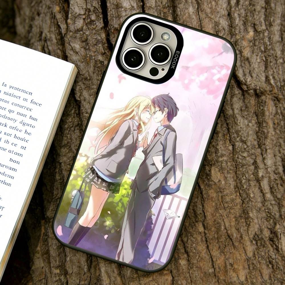 Your Lie in April Phone Case For iPhone 17,16,15,14,13,12,11 Plus,Pro Max,XS,Colorful Silver Black Cover