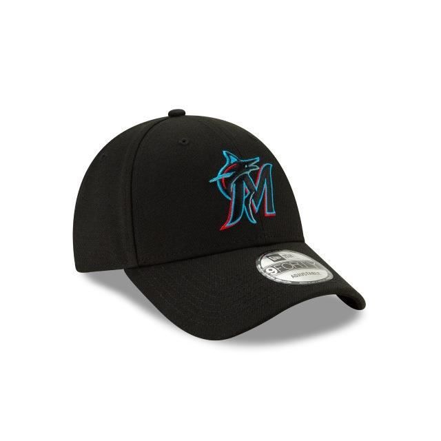 Casquette - New Era - 9FORTY - Miami Marlins - Noir - Ajustable - 100% Polyester