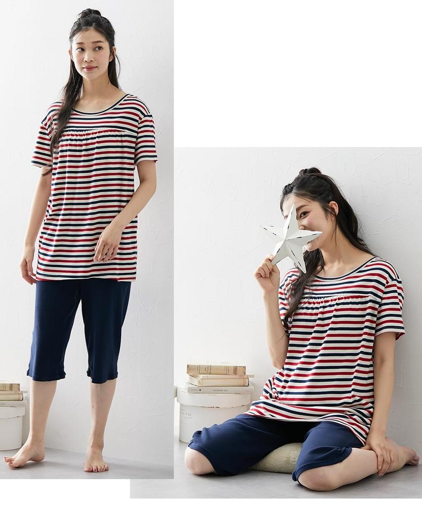 Nissen Soft and Size 6L Women's Pajama/Loungewear Set, 100% Cotton, Smooth, Tricolor,