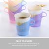 10Pcs Easy-Clean Paper Cup Holders with Handle for Coffee Tea Cups Multifunctional Desktop Racks Paper Cup Holder