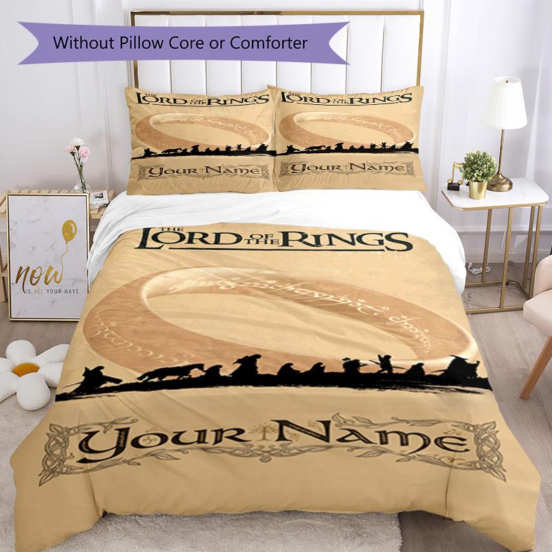 Lord Rings Customizable Name Custom Bedding Perfect for Living Rooms Soft Bedding Custom Room Decor Perfect Gift for Valentine’s Wedding Birthday