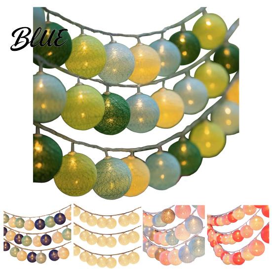 String Lights Decor Decorative Christmas Battery Powered Light Waterproof Cotton Ball 10/20/40 LEDs Wedding Halloween