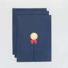 European Tri-fold Certificate Honor Appointment Blank Card with Inner Core Logo