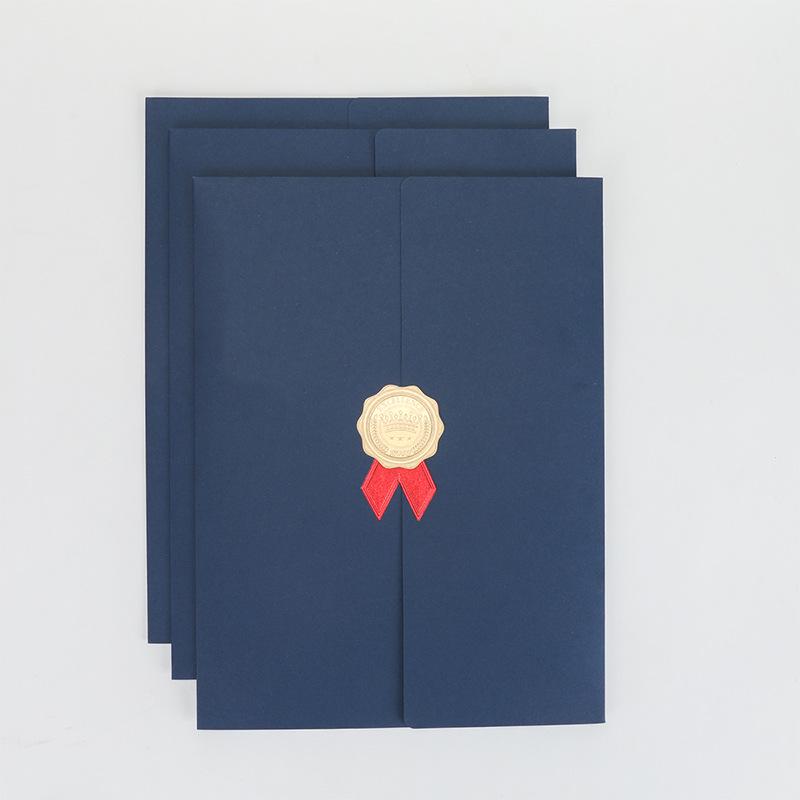 European Tri-fold Certificate Honor Appointment Blank Card with Inner Core Logo