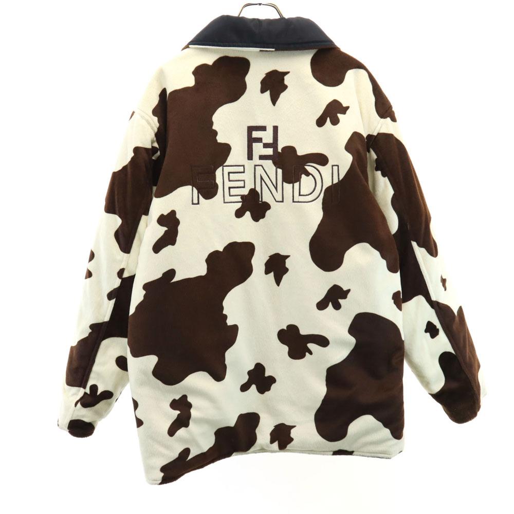 FENDI made in Italy Holstein Pattern reversible Jacket Cow pattern Men's Used