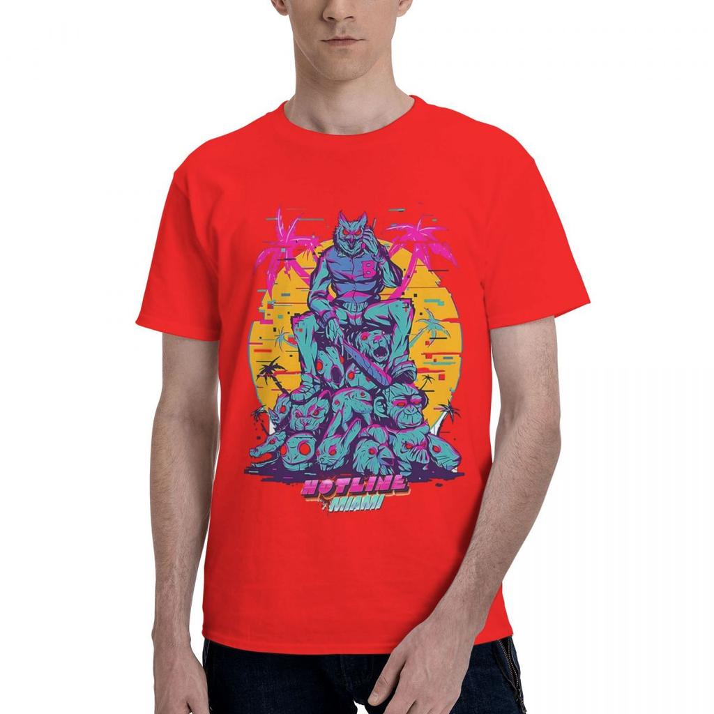 Hotline Miami 2022 100 Cotton Casual Breathable Confortable Cute Short Sleeve TShirt Tshirts Men