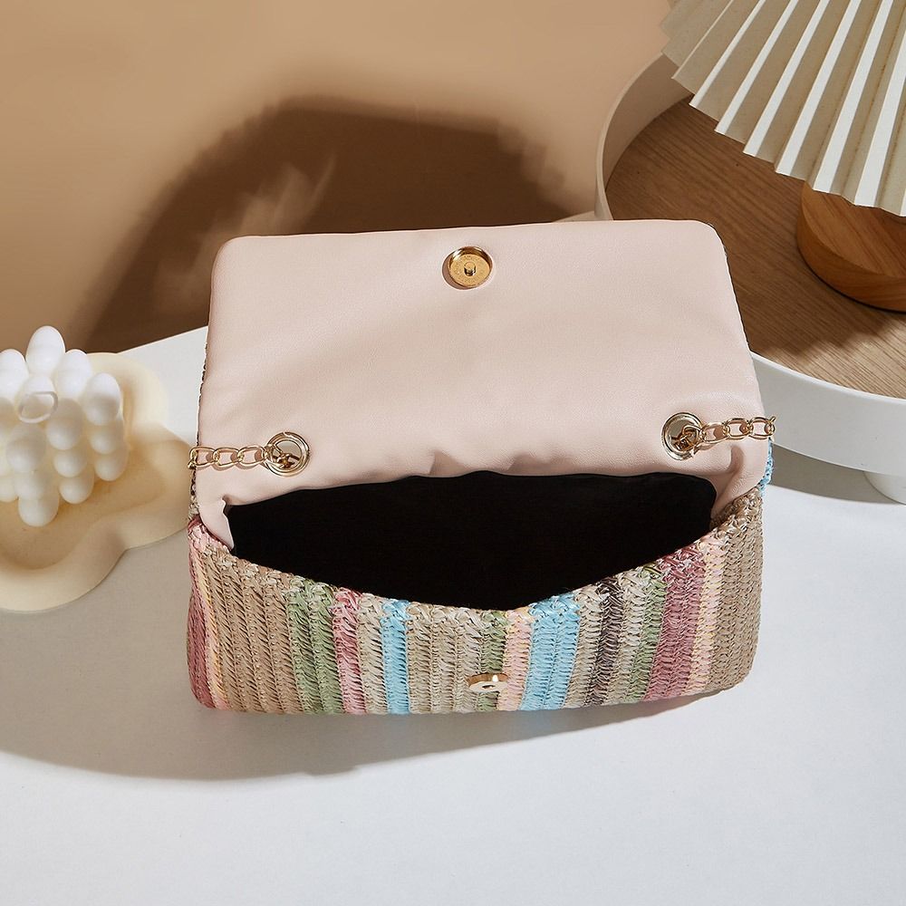 Ethnic Style Woven Crossbody Bag Portable Clutch Bag Artistic Mobile Phone Pouch  Girls
