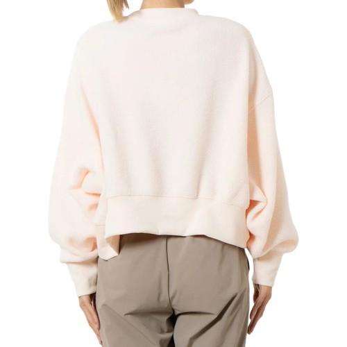 Nike Women's Solid Color Pullover Long-Sleeve Sweatshirt in Beige