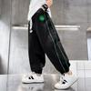 Neu Kordelzug Sport Casual Jogginghose Kinder Gestreiften Hosen