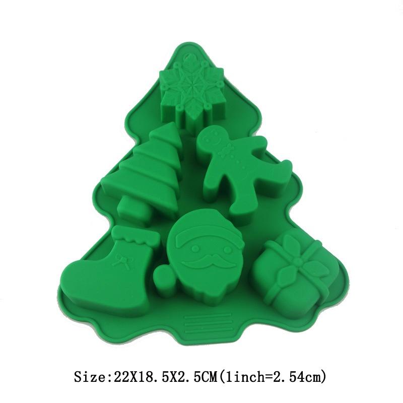 

Christmas Tree design Silicone Cake Mold Baking Pan Chocolate Candy Molds Cookies Pastry Biscuits Mould DIY Cake Baking Mold