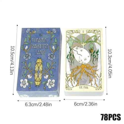 The Forager's Daughter Tarot Deck, 78 Card Mysterious Divination Set, Divination Tool, Smooth Shuffle, 10.3x6cm, Ideal for Spiritual Insights and Part