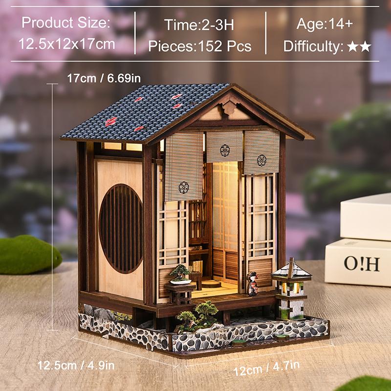 3D Art Deco Stereoscopic DIY House Model Toy Gift Wooden Hand-assembled Bookends Dark Box Mystery Case Scene Birthday Adults