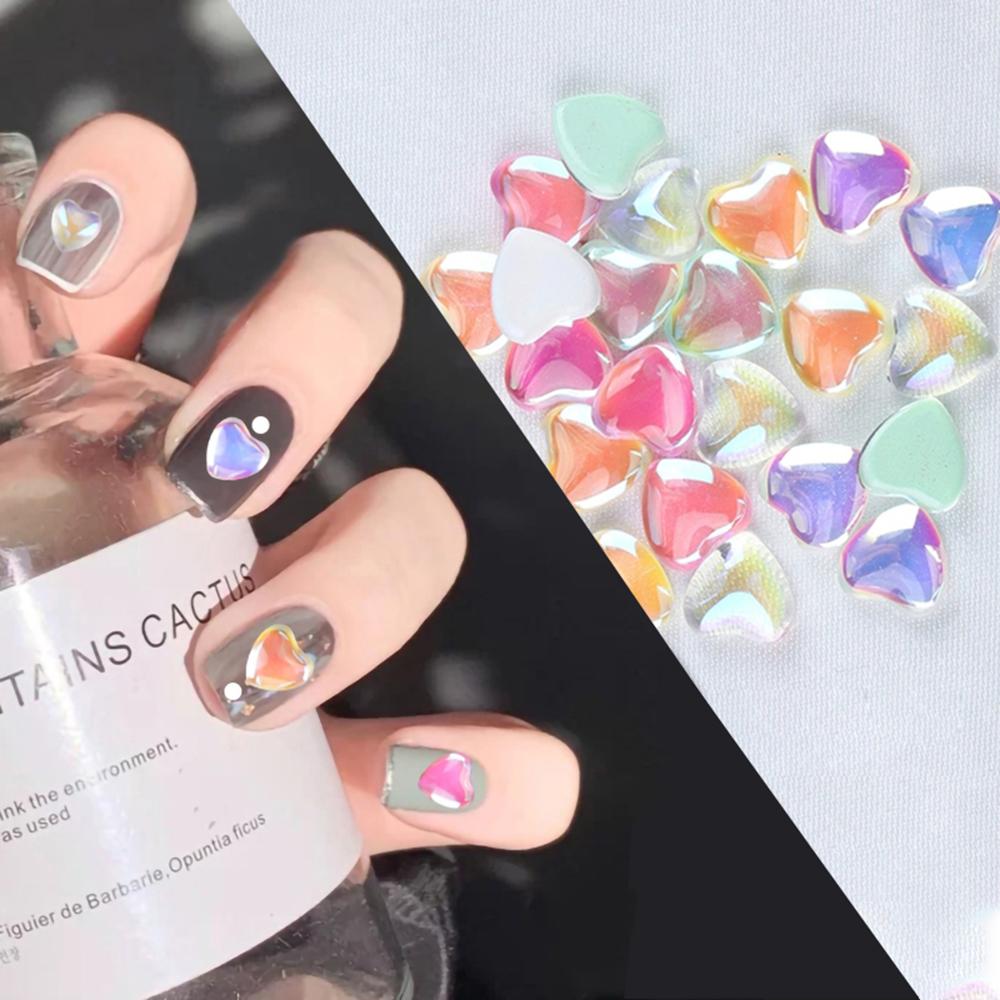 

Diamond Peach Heart 3D Nail Art Rhinestones Nail Art Decoration Heart-ShapedJewelry DIY Ornaments