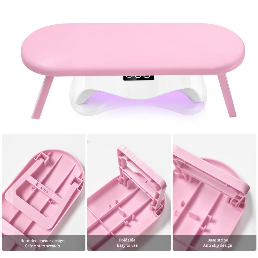 Foldable Hand Pillow Holder Professional Nail Art Stand Non slip Manicure Table Mat