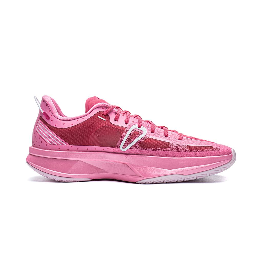 Li Ning ULTRALIGHT Cushioning Abrasion Resistant Low top Basketball Shoes Men's Peach Pink ABAW005-27