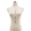 IngeSight.Z Simple Style Chain Necklace Belly Body Chain Fashion Sexy Copper Sequins Body Chain Jewelry for Women Beach Party