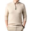 Men  Trend  Leisure  Half Zipper  Standing Collar  Knitted Sweater  Sweater