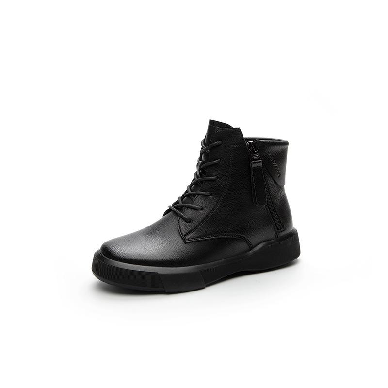 2025 autumn and winter soft-soled women's new British Martin boots casual flat-bottomed velvet retro cotton boots versatile short boots