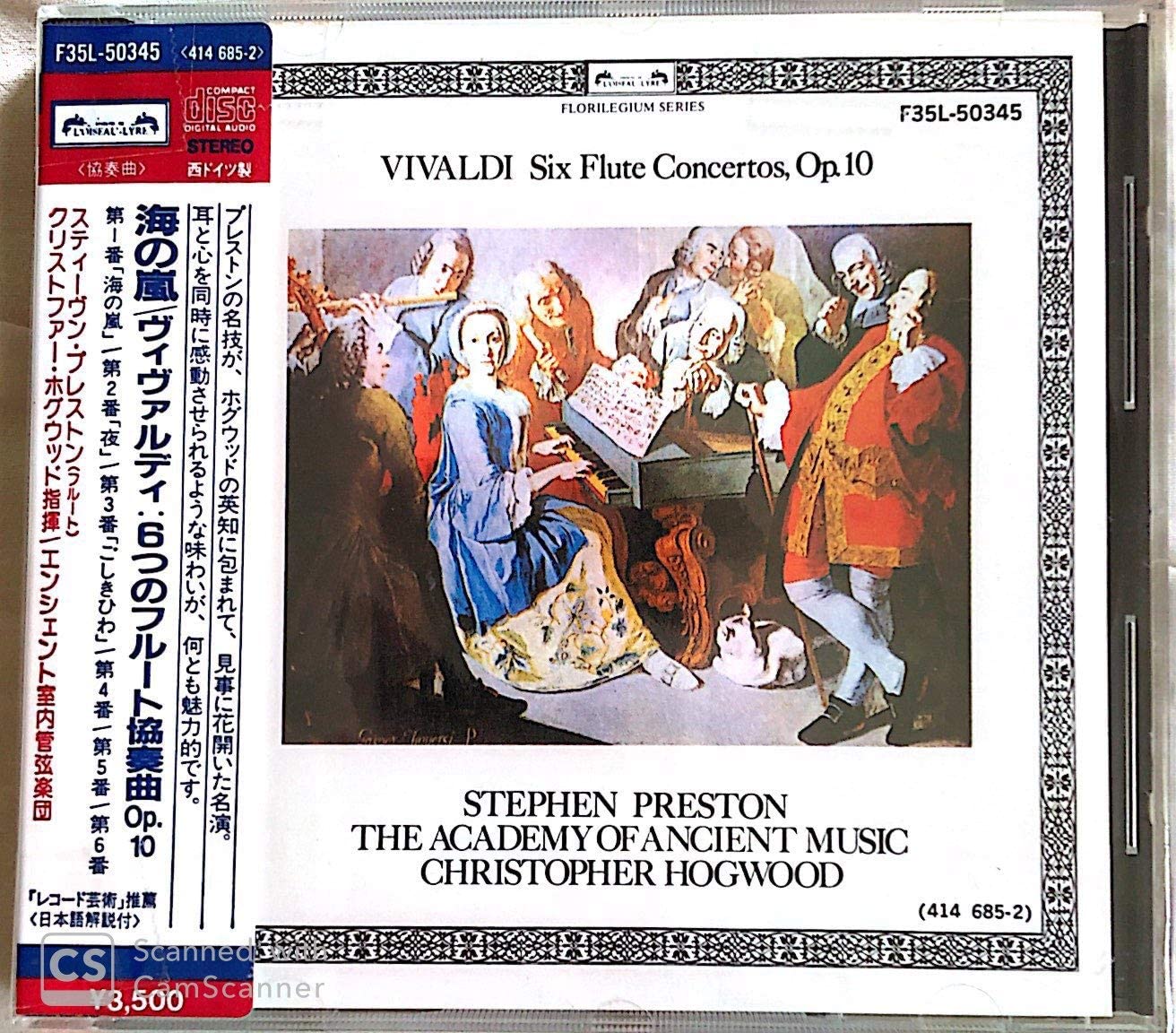 

CD VIVALDI - Six Flute Concertos, Op.10: Stephen F35L50345 Japan Classical Used