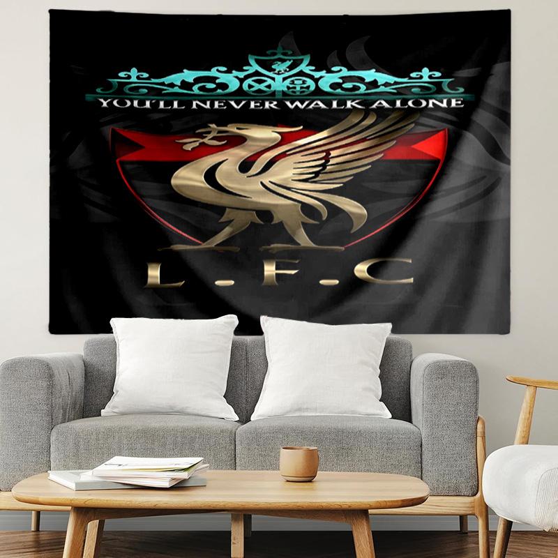 Liverpool F.C Print Wandkleed, Lichtgewicht Wanddecoratie, voor Slaapkamer, Studentenkamer, Woonkamer, Huis Kunst Decoratie - Verjaardag Kerstcadeau voor Vrienden