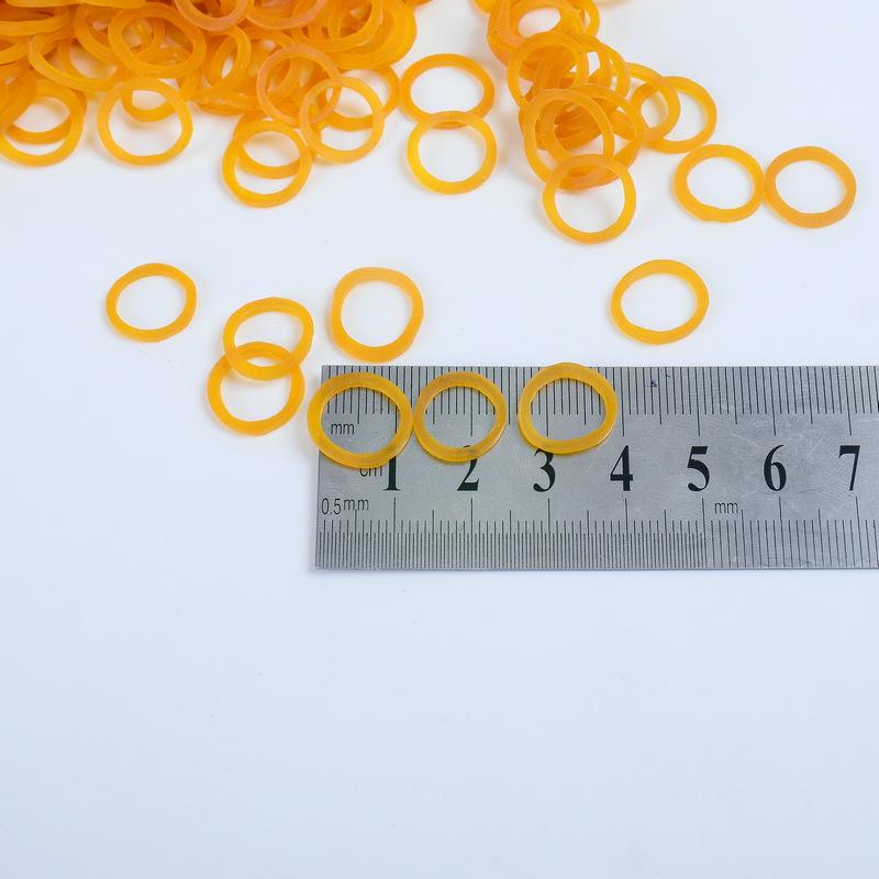 Cowhide Rubber Band - 1cm Outer Diameter Yellow Leather Rings for Tying Vegetables and Bundling Money