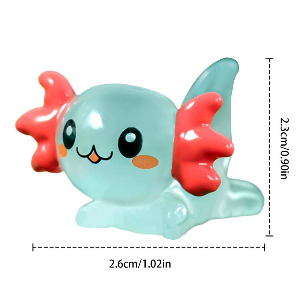 

Светящиеся миниатюры аксолотля Ambystoma Mexicanum Светящиеся фигурки аксолотля Милые животные Декор для мха в микроландшафте аквариума синий