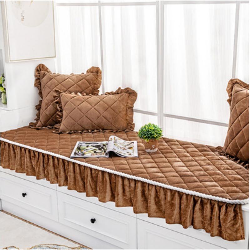 Plyšová rohožka do arkýře, rohožka do parapetu na balkón v ložnici, deka do arkýře, sukně, protiskluzová, tatami rohožka pratelná v pračce