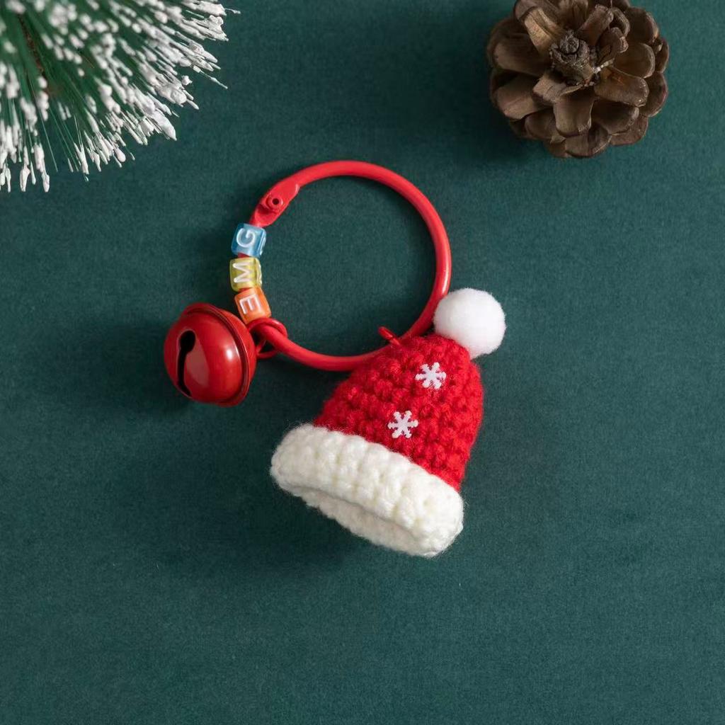 Christmas wool crocheted pendant creative wool Christmas wreath exquisite pendant decorative bag Christmas decorations