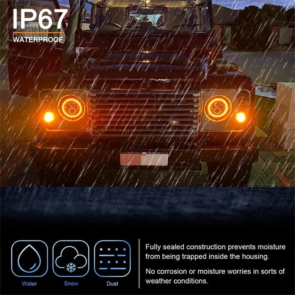 Smoked Lens Upgrade Indicator Light Complete Kits For Land Rover Defender 90-16