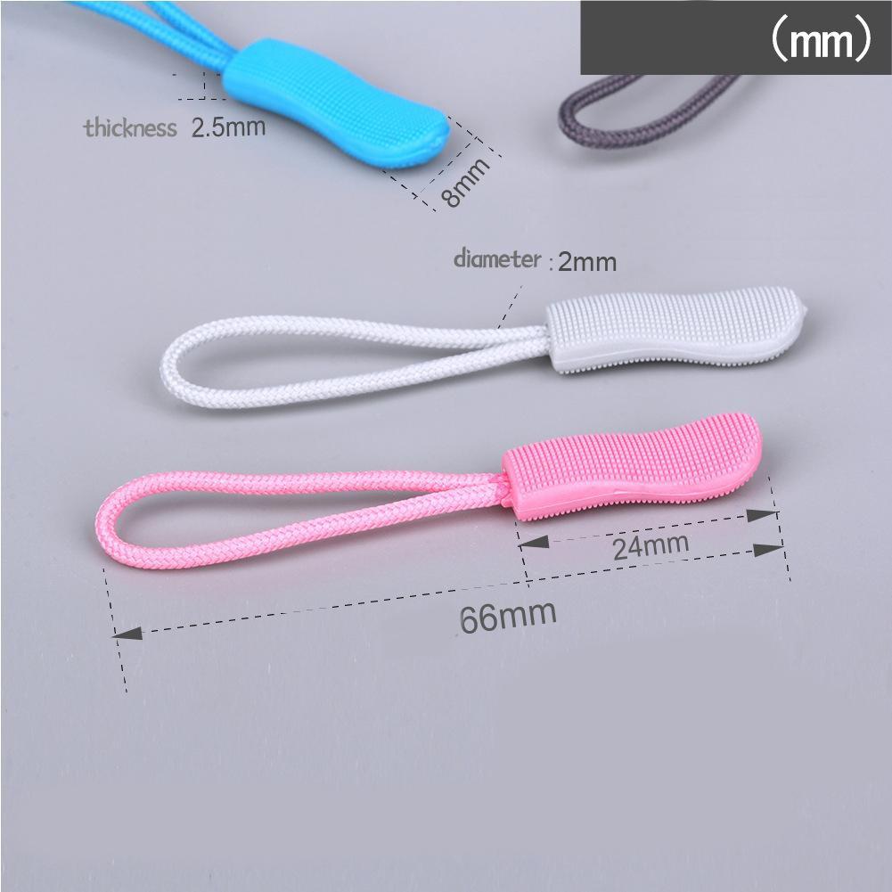 150/100/50/20/10pcs TPU Plastic Puller Injection Zipper Rope Luggage Zipper Pull Handle Pull Tail Zipper Pull Rope