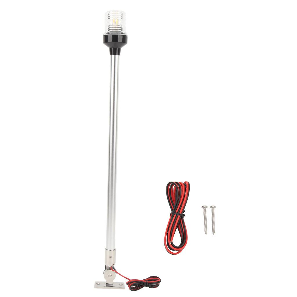 24in LED Boat Anchor Light 360 Degree All Round 2NM Visibility 316 Stainless Steel Navigation Anchor Light for Yacht