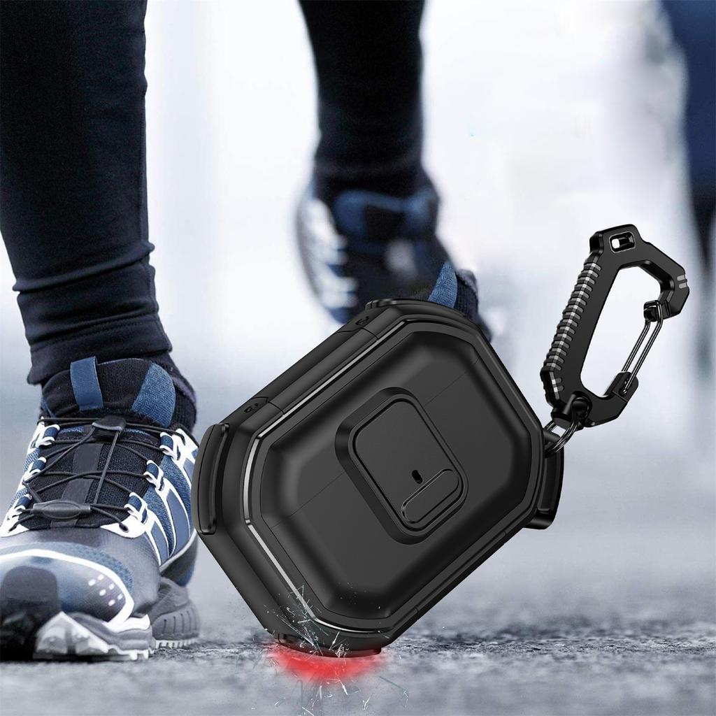Für AirPods 3 2 Hülle Sichere Verschlussklemme Hartschalenhülle Abdeckung mit Schlüsselanhänger für Airpods Pro 2. Generation 2. 1. Hülle