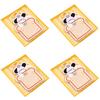 Conjunto de Blocos de Notas Fofos em Forma de Cachorro com 4 Peças Desenho Animado Blocos de Notas Autoadesivos Forte Adesão Papel Espesso Adaptação a Múltiplas Cenas Material de Escritório e Escolar
