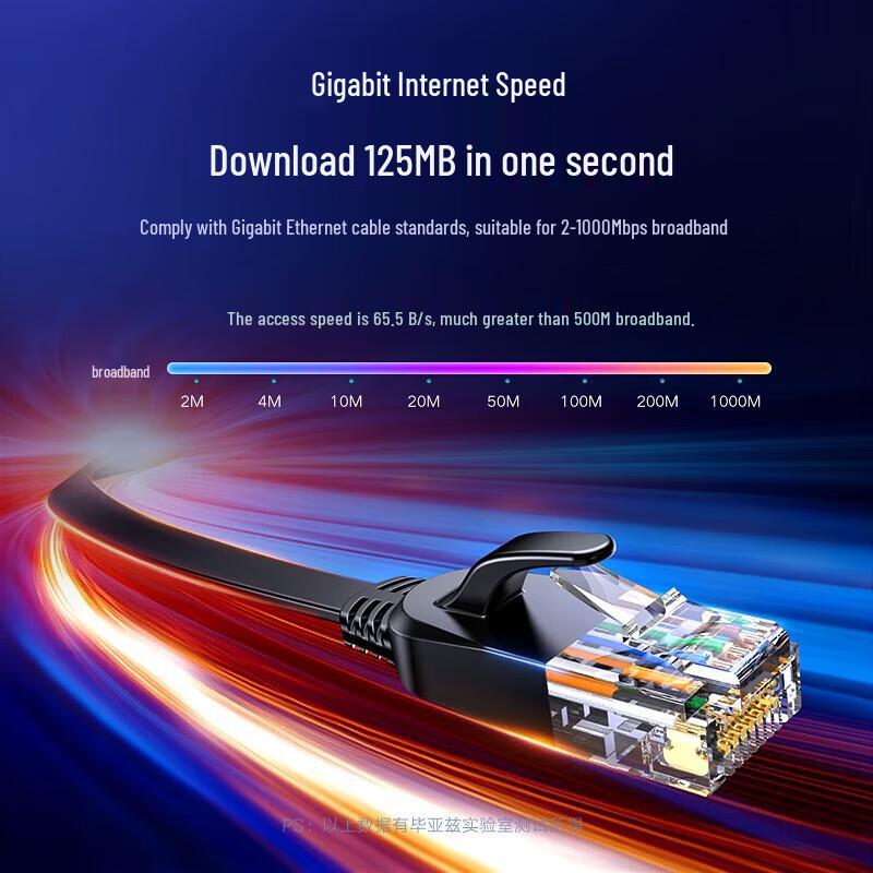 BIAZE Cat6 Flat Gigabit Ethernet Cable