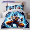 Biancheria da letto con motivo Son Goku, Set piumone Copripiumone Federa Regalo di compleanno per la casa (1 * copripiumino + 2 * federa, senza nucleo)