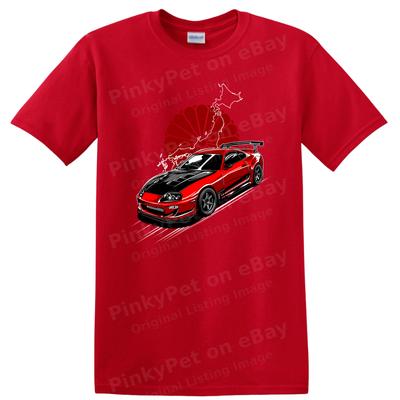 Red Speed Car T Shirt JDM Racing Graphic Tee Japan Style Automotive Art