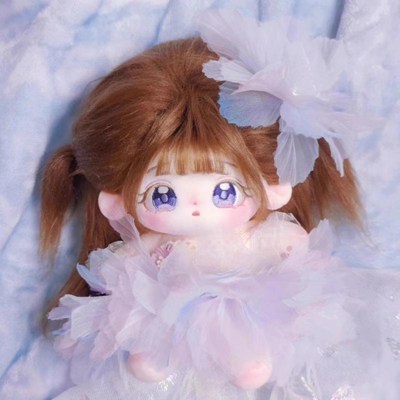 20cm Kawaii Idol Doll Plush Princess Dolls Stuffed Figure Toys Cotton Baby Plushies Toys With Clothing Fans Collection Gifts
