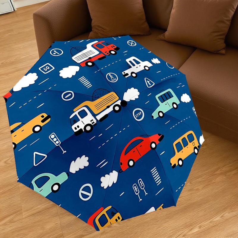 1PC Car Traffic Umbrella-8-Rib Reinforced, Automatic Open, Lightweight & Durable, Cute Fashion Accessory for Outdoor-T399