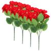 4pcs Silk Clothchinese Crabapple Bunches Arrangement Flower Bunches for Vase Artificial Crabapple Flowers