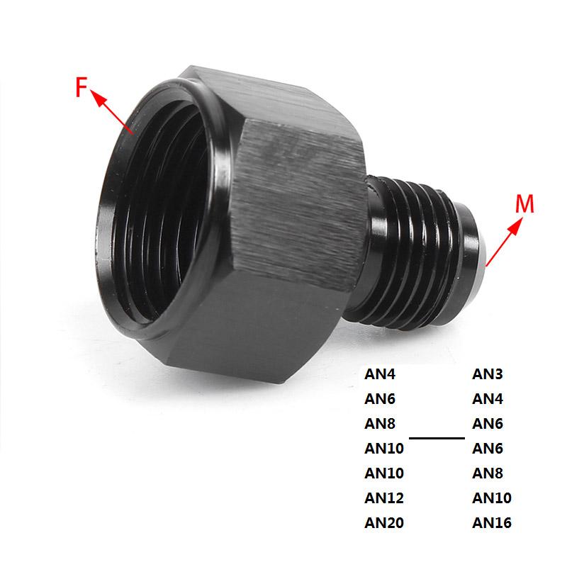 Aluminum Oil Cooler Conversion Variable Diameter Joint Oil Pipe Outer Thread Connection Adapter, Male Female Conversion Screw