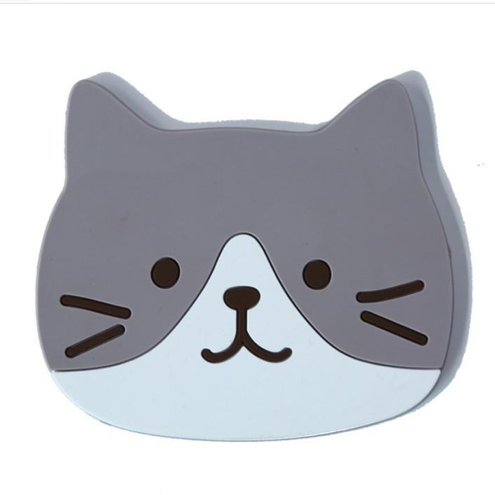 Adorable Cat & Puppy Silicone Coaster: Heat-Resistant, Non-Slip Placemat 10x9 cm