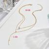 Bar Charm Necklace Adjustable Double Layer Necklace Y-Shaped Necklace Shiny For Gift For Girlfriends Daily Wear Evening Dress