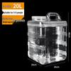 20L Transparent PC Water Bucket with Handle